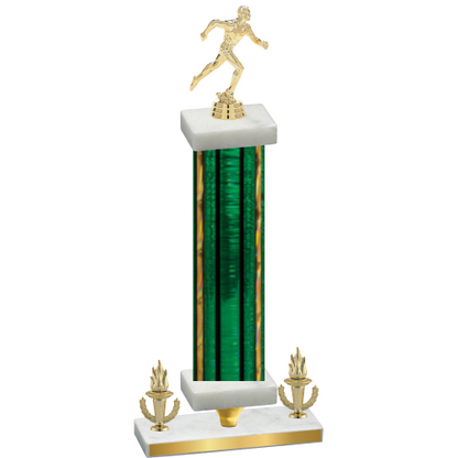 Premium Single Green Glacier Victory Running Trophy