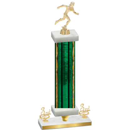Premium Single Green Glacier Third Place Running Trophy
