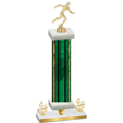 Premium Single Green Glacier Fourth Place Running Trophy
