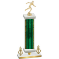 Premium Single Green Glacier Victory Running Trophy