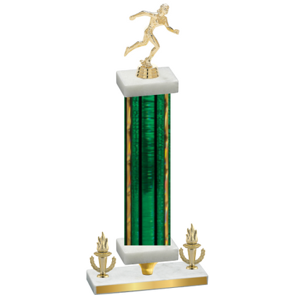 Premium Single Green Glacier Victory Running Trophy