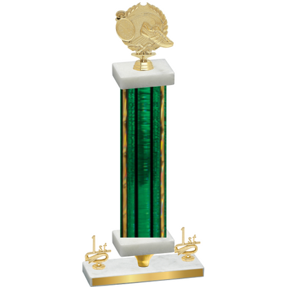 Premium Single Green Glacier First Place Running Trophy
