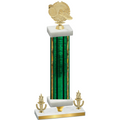 Premium Single Green Glacier Victory Running Trophy