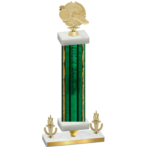 Premium Single Green Glacier Victory Running Trophy