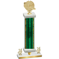 Premium Single Green Glacier Year Running Trophy
