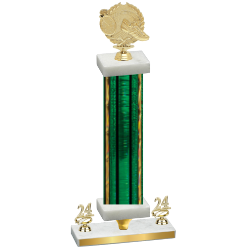 Premium Single Green Glacier Year Running Trophy