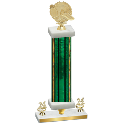 Premium Single Green Glacier Year Running Trophy