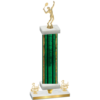 Premium Single Green Glacier Third Place Tennis Trophy
