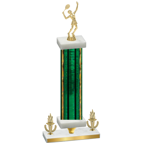 Premium Single Green Glacier Victory Tennis Trophy