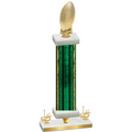 Premium Single Green Glacier First Place Football Trophy
