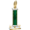 Premium Single Green Glacier Second Place Football Trophy