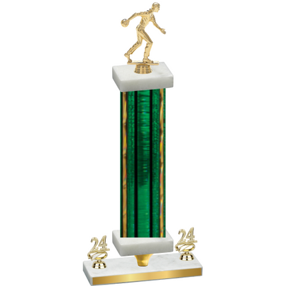 Premium Single Green Glacier Year Bowling Trophy