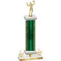 Premium Single Green Glacier Second Place Volleyball Trophy