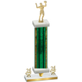 Premium Single Green Glacier Year Volleyball Trophy