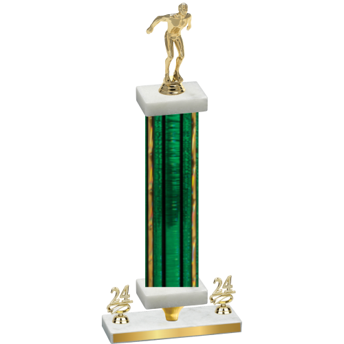 Premium Single Green Glacier Year Swimming Trophy
