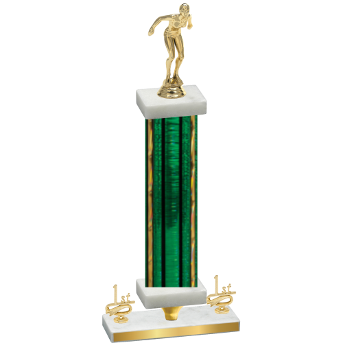 Premium Single Green Glacier First Place Tennis Trophy