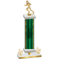 Premium Single Green Glacier Fourth Place Football Trophy