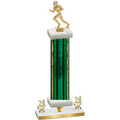 Premium Single Green Glacier Year Football Trophy