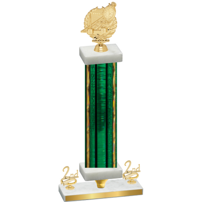 Premium Single Green Glacier Second Place Swimming Trophy