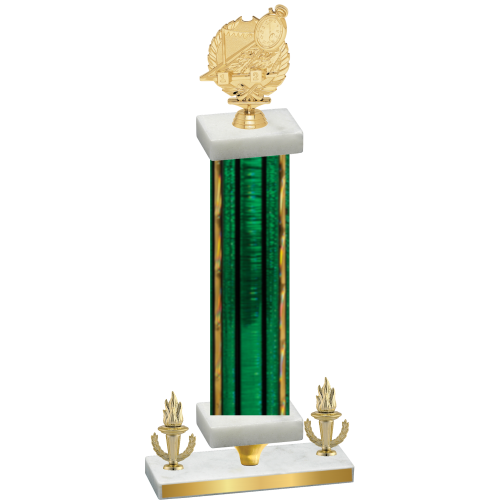Premium Single Green Glacier Victory Swimming Trophy