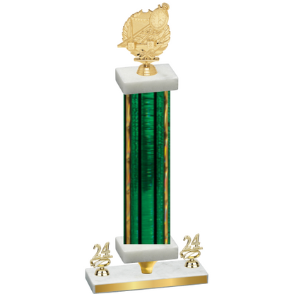 Premium Single Green Glacier Year Swimming Trophy