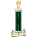Premium Single Green Glacier Victory Insert Trophy