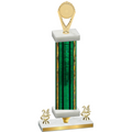 Premium Single Green Glacier Year Insert Trophy