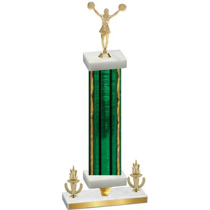 Premium Single Green Glacier Victory Cheerleading Trophy