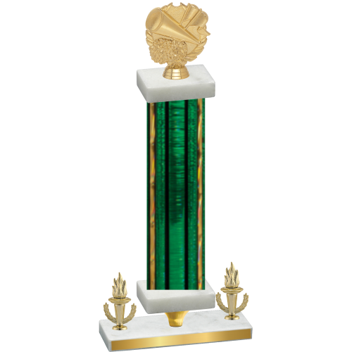 Premium Single Green Glacier Victory Cheerleading Trophy