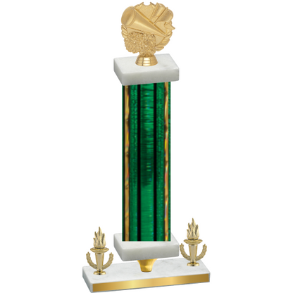 Premium Single Green Glacier Victory Cheerleading Trophy