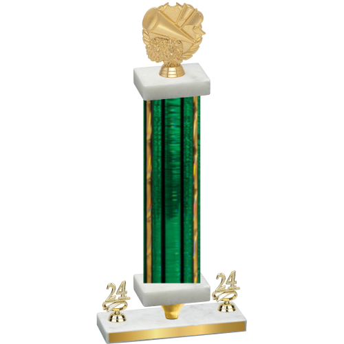 Premium Single Green Glacier Year Cheerleading Trophy