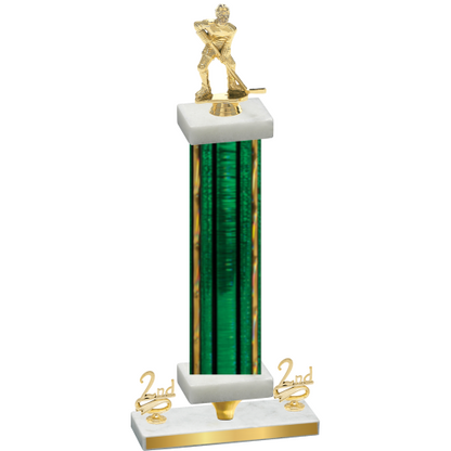 Premium Single Green Glacier Second Place Hockey Trophy