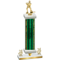 Premium Single Green Glacier Year Hockey Trophy