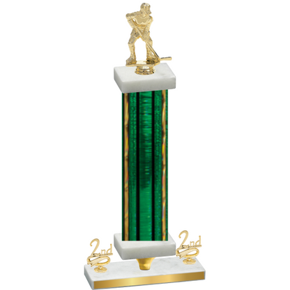 Premium Single Green Glacier Second Place Hockey Trophy