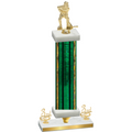 Premium Single Green Glacier Third Place Hockey Trophy