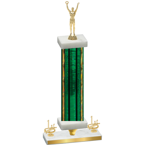 Premium Single Green Glacier First Place Victory Trophy