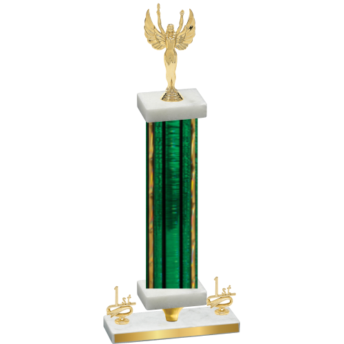 Premium Single Green Glacier First Place Victory Trophy