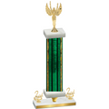 Premium Single Green Glacier Second Place Victory Trophy