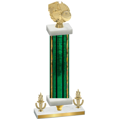 Premium Single Green Glacier Victory Basketball Trophy