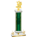 Premium Single Green Glacier First Place Pickleball Trophy