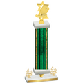 Premium Single Green Glacier Fourth Place Pickleball Trophy