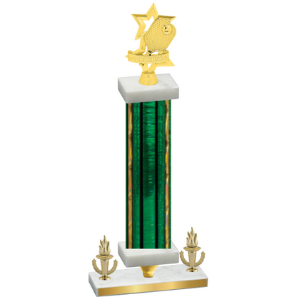Premium Single Green Glacier Victory Pickleball Trophy