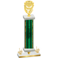 Premium Single Green Glacier First Place Pickleball Trophy