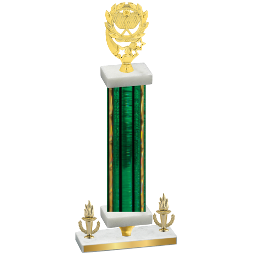 Premium Single Green Glacier Victory Pickleball Trophy