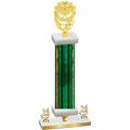 Premium Single Green Glacier Year Pickleball Trophy