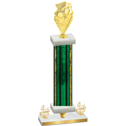 Premium Single Green Glacier Fourth Place Pickleball Trophy