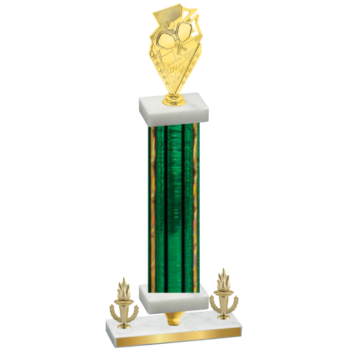 Premium Single Green Glacier Victory Pickleball Trophy