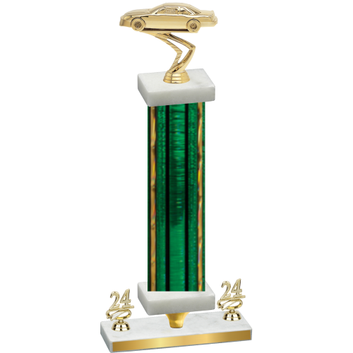 Premium Single Green Glacier Year Cars Trophy