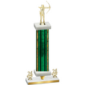 Premium Single Green Glacier Year Archery Trophy