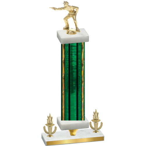 Premium Single Green Glacier Victory Shooter Trophy